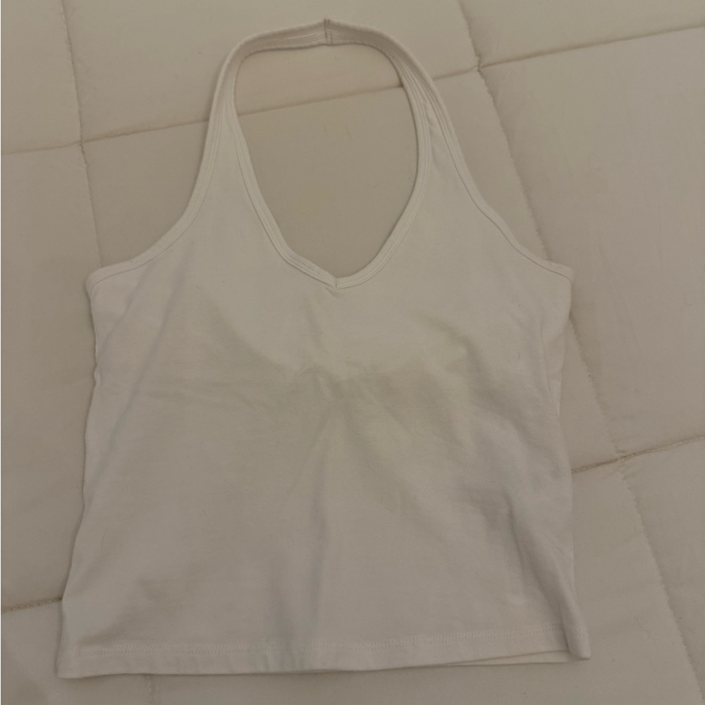 Hollister White Halter Top - Size Medium